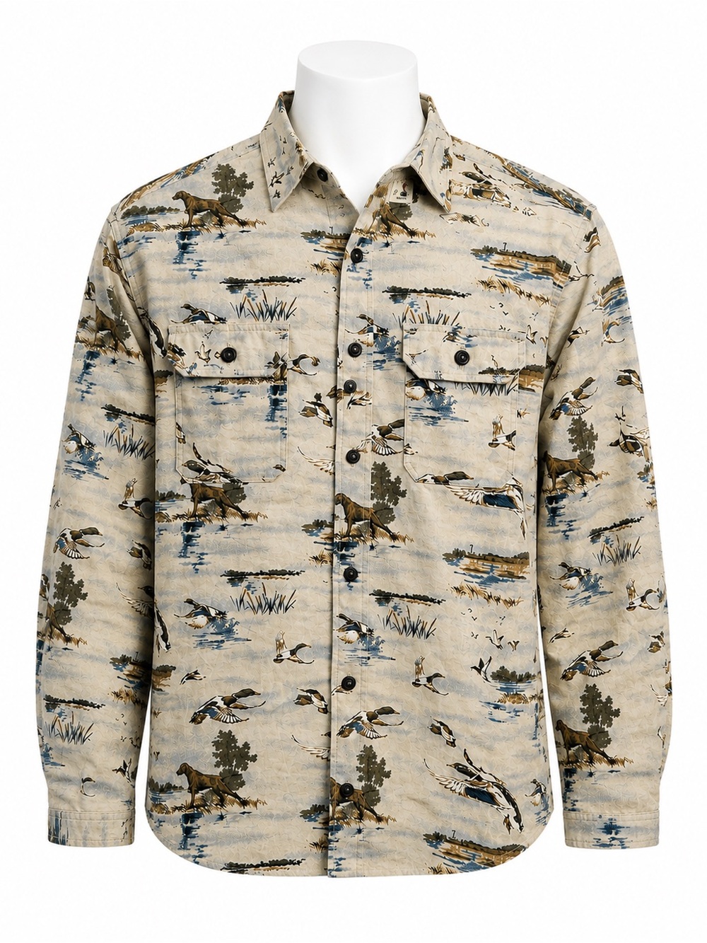 Size XL RedHead Men’s Hunting Duck Print Button Up Shirt Waterfowl Cotton